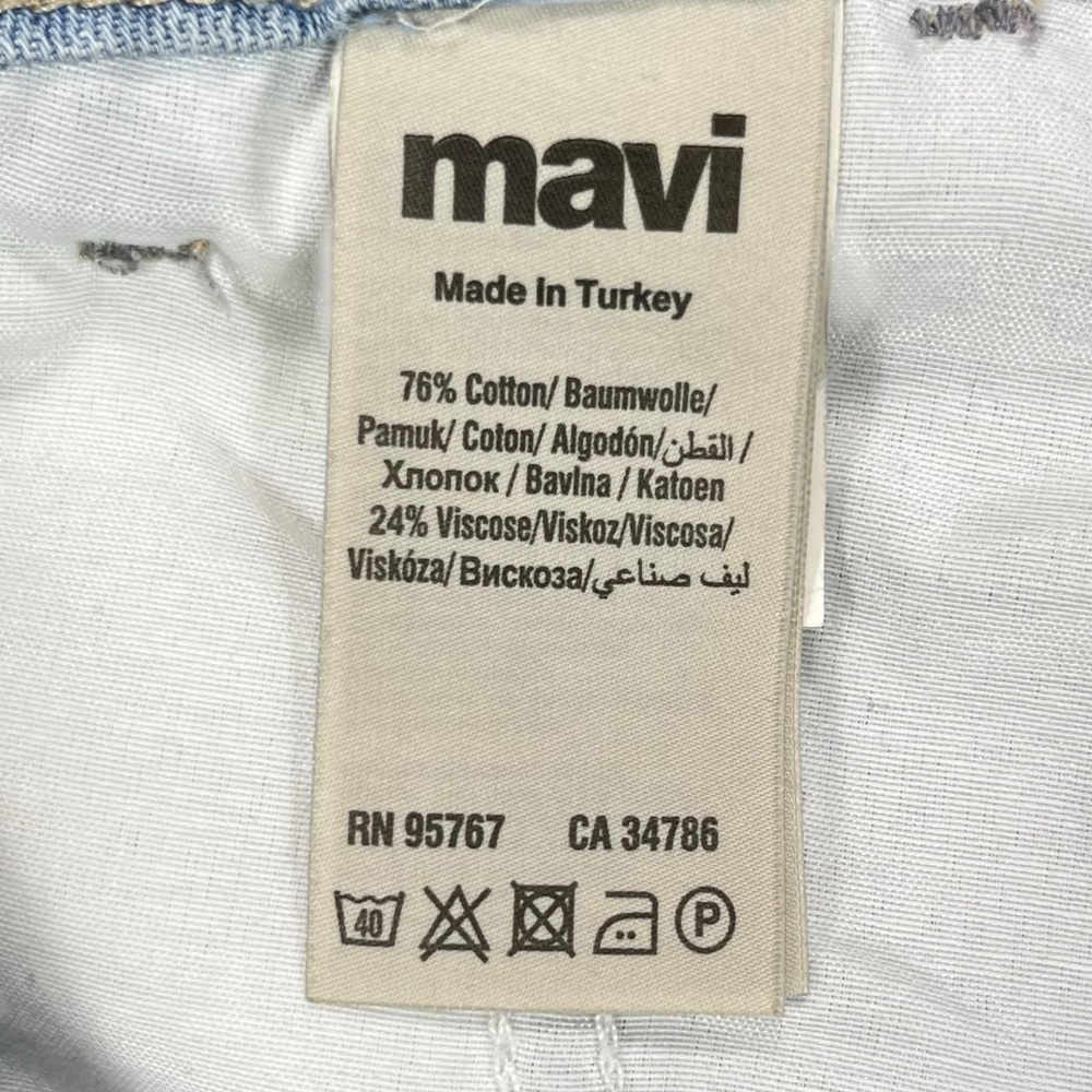 Mavi Women 28x32 Miracle High Rise Wide Leg Light Blue Wash‎ Denim Jeans - Picture 9 of 9
